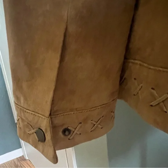 Ameri Mode Genuine Leather Jacket Women’s Small Tan SuedeWestern BohoStyle5559 - Picture 7 of 14